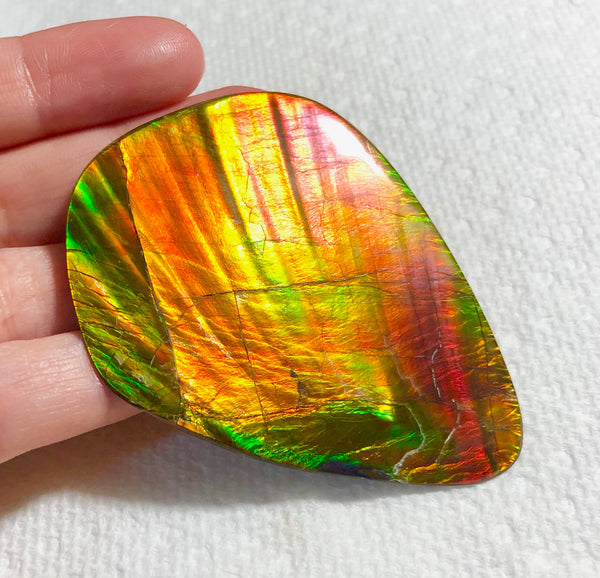 70 x 52mm 　Huge Imperial -Rainbow Colours Collector Stone - IMP-62  Double-Sided ! 両面 コレクション