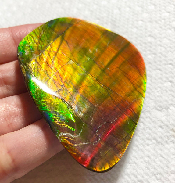 70 x 52mm 　Huge Imperial -Rainbow Colours Collector Stone - IMP-62  Double-Sided ! 両面 コレクション