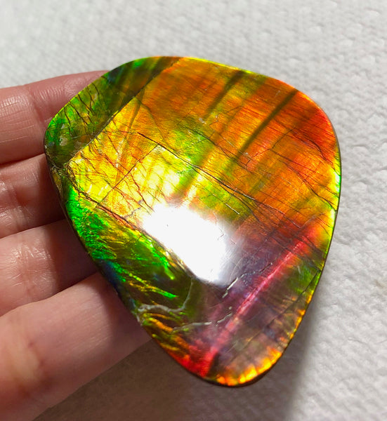 70 x 52mm 　Huge Imperial -Rainbow Colours Collector Stone - IMP-62  Double-Sided ! 両面 コレクション