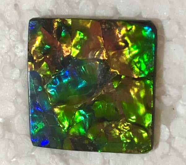 Suture Gem Beauty  35x35 mm  Natural  Free Form . FFNT 146 Ammolite  ナチュラル　ルース　アンモライト
