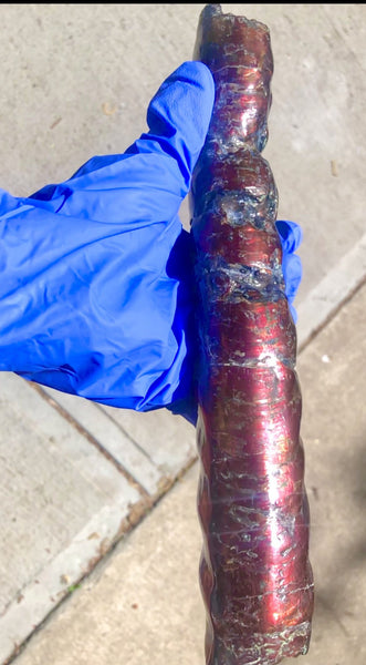 AF-70 Canadian Ammolite Bacculite Hand Polished Fossil LONG  10.78" Piece Baculites　バキュライト　アンモライト Baculite Free Shipping!!