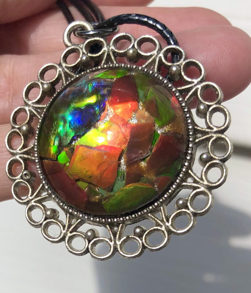 Reserved [Custom Order] for"C" Ammolite （ご予約商品） necklace    JWY-12