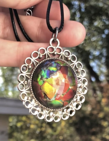 Reserved [Custom Order] for"C" Ammolite （ご予約商品） necklace    JWY-12