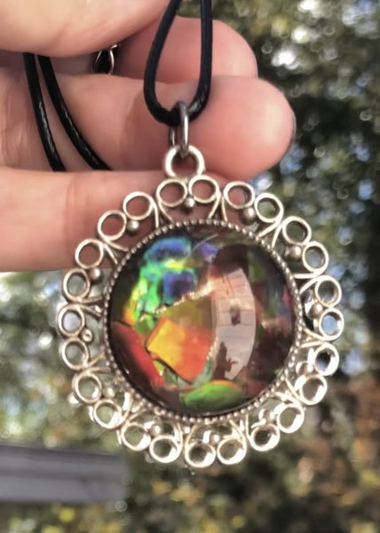 Reserved [Custom Order] for"C" Ammolite （ご予約商品） necklace    JWY-12