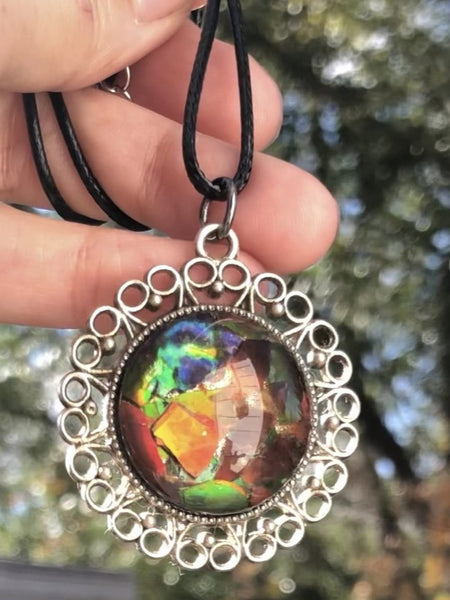 Reserved [Custom Order] for"C" Ammolite （ご予約商品） necklace    JWY-12