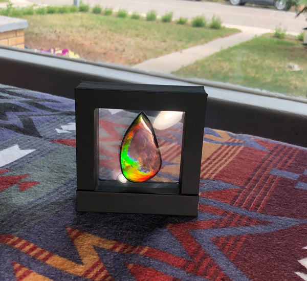 Super Rare Color!  XL! 62x34x7 mm  TOP Grade Natural  Free Form . FFNT 132 Ammolite  Free Shipping! ナチュラル　ルース　アンモライト 送料無料！
