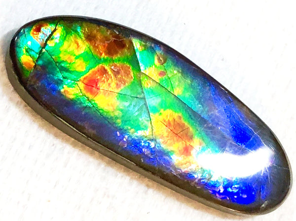 28  x 18 mm  Natural  Free Form . FFN 345 Ammolite  ナチュラル　ルース　アンモライト フリーフォーム