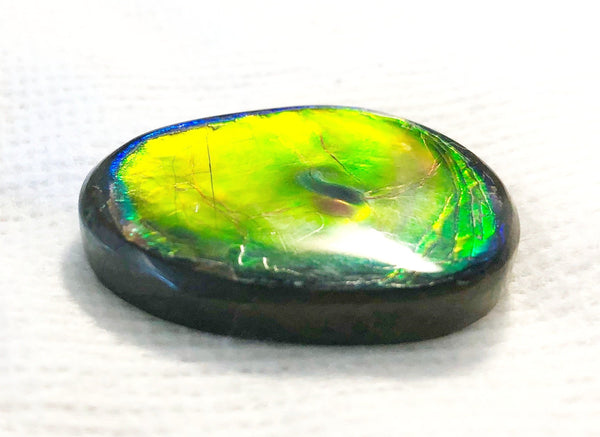 33 x 24x 5 mm  Natural  Free Form . FFNT 122 Super bright with a nipplite! Ammolite  ナチュラル　ルース　アンモライト フリーフォーム