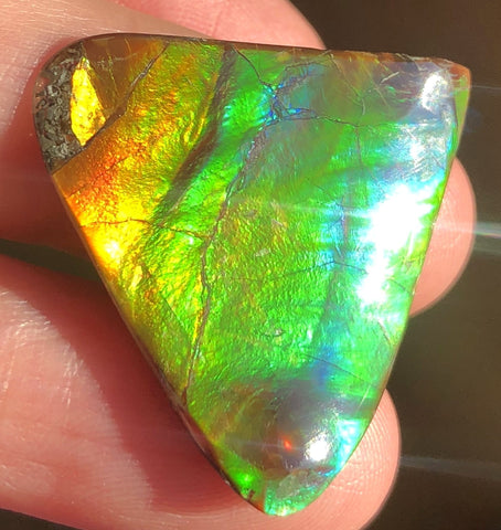 31 x 30 mm  - IMP-58 Natural Ammolite Double-Sided Imperial!　両面　レインボー！レアルース　アンモライト
