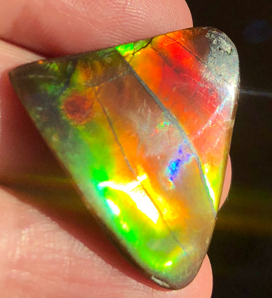 31 x 30 mm  - IMP-58 Natural Ammolite Double-Sided Imperial!　両面　レインボー！レアルース　アンモライト