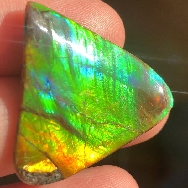 31 x 30 mm  - IMP-58 Natural Ammolite Double-Sided Imperial!　両面　レインボー！レアルース　アンモライト