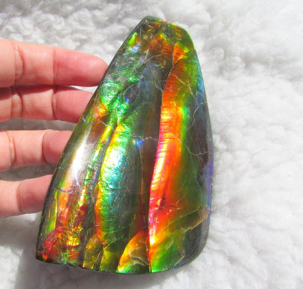 Super Bright  Ammolite   127 x 69x14 mm Collector Stone - CS-126   - アンモライト スーパーブライトカラー コレクターストーン　
