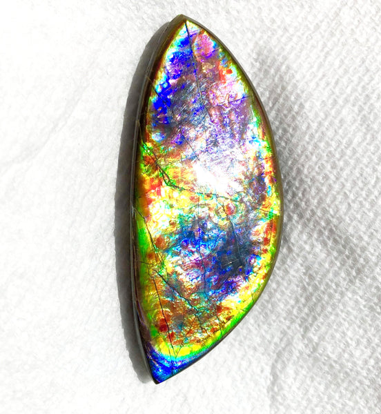 68 x 31x 6.5 mm RARE Pink with gorgeous colors! Natural  Free Form . FFNT 123 Super bright  ナチュラル　ルース　アンモライト フリーフォーム Free shipping