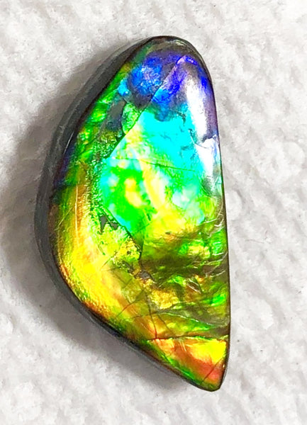 Rainbow colors 25x13mm    Natural  Free Form . FFN364  Ammolite  ナチュラル　ルース　アンモライト フリーフォーム