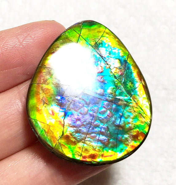 35x 30 mm Lavender Pink with gorgeous colors! Natural  Free Form . FFNT 125 Super bright  ナチュラル　ルース　アンモライト フリーフォーム