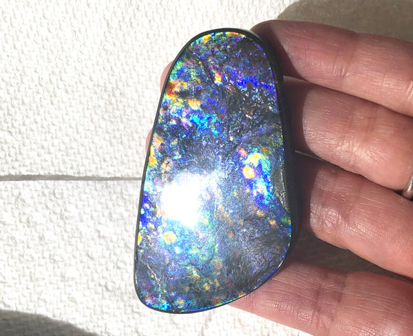 68 x36x6㎜ Natural  Free Form . FFNT 137 Ammolite  Floral BEAUTY FREE SHIPPING! ナチュラル　ルース　アンモライト フリーフォーム