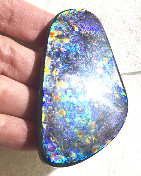 68 x36x6㎜ Natural  Free Form . FFNT 137 Ammolite  Floral BEAUTY FREE SHIPPING! ナチュラル　ルース　アンモライト フリーフォーム