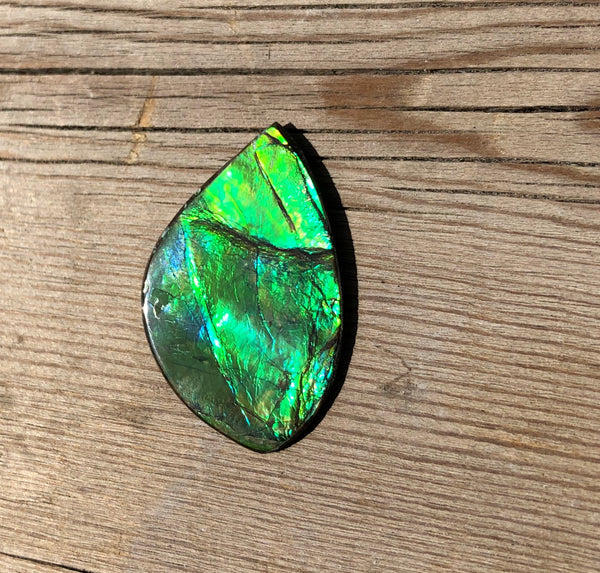 28 x 18  mm  - IMP-63-1 Natural Ammolite Double-Sided Imperial!　両面　ブライトカラー！レアルース　アンモライト
