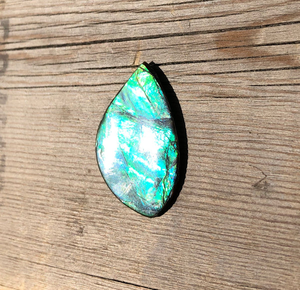28 x 18  mm  - IMP-63-1 Natural Ammolite Double-Sided Imperial!　両面　ブライトカラー！レアルース　アンモライト