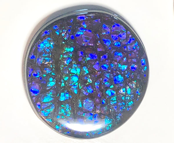 52x 51 x 7 mm Coated Free Form Dragonskin - FFC81   - アンモライト　ルース　