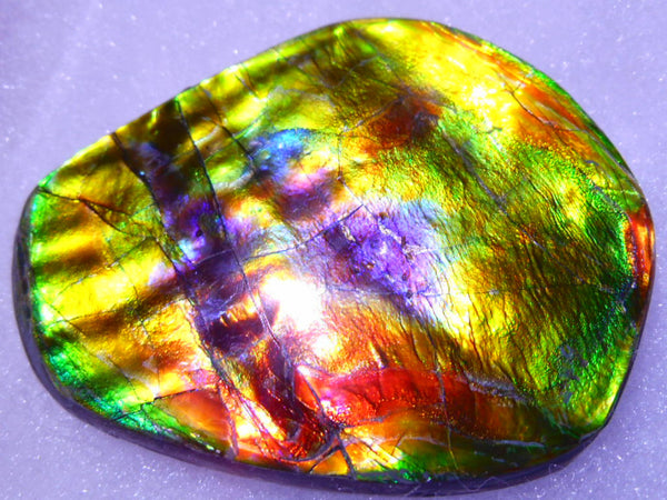 61 x 50  mm  - Natural Collector Stone - CS-66 Bear Claw Rarest Colors Lavender Pink and Gold ナチュラル  コレクターディスプレイピース